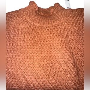 Women's Rust Orange MockNeck Sweater NWT Medium